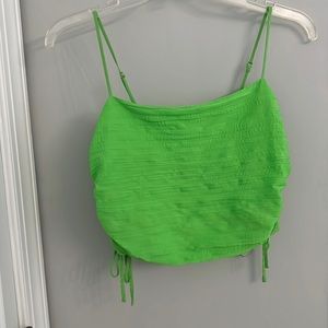 Urban Outfitters green crop tank w/ side strings
